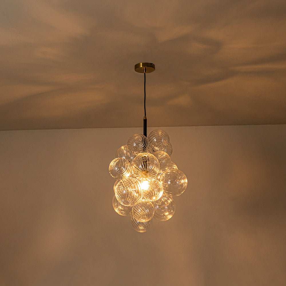 Ornauge Cluster Ribbed Bubble Glass Chandelier Pendant Light