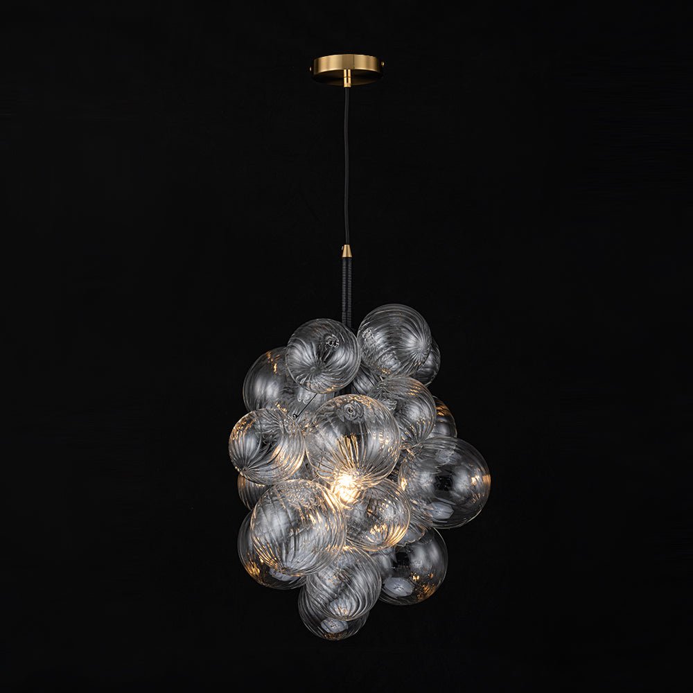 Ornauge Cluster Ribbed Bubble Glass Chandelier Pendant Light