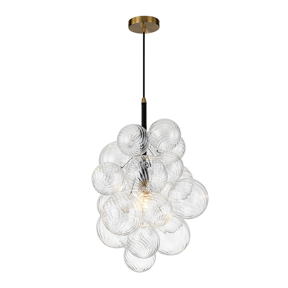 Ornauge Cluster Ribbed Bubble Glass Chandelier Pendant Light