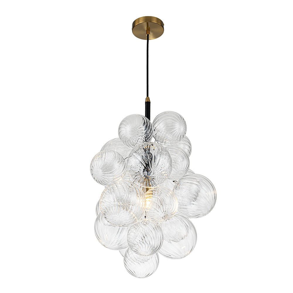 Ornauge Cluster Ribbed Bubble Glass Chandelier Pendant Light