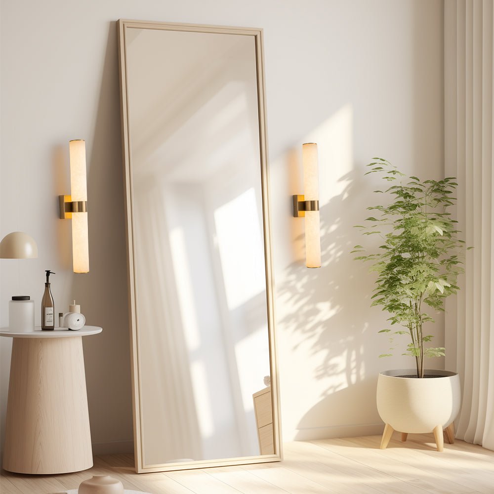 Glitre LED Linear Marble Bathroom Wall Sconce - Lamp Copper