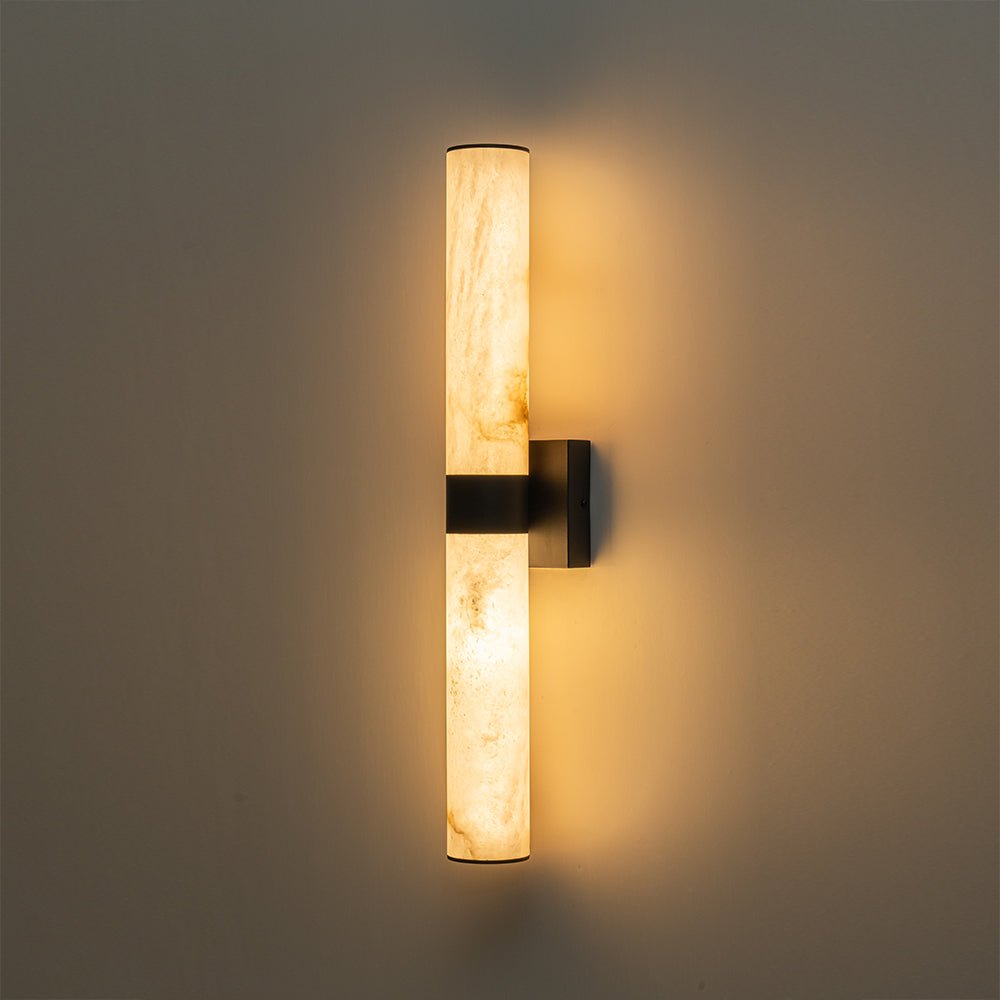Glitre LED Linear Marble Bathroom Wall Sconce - Lamp Copper