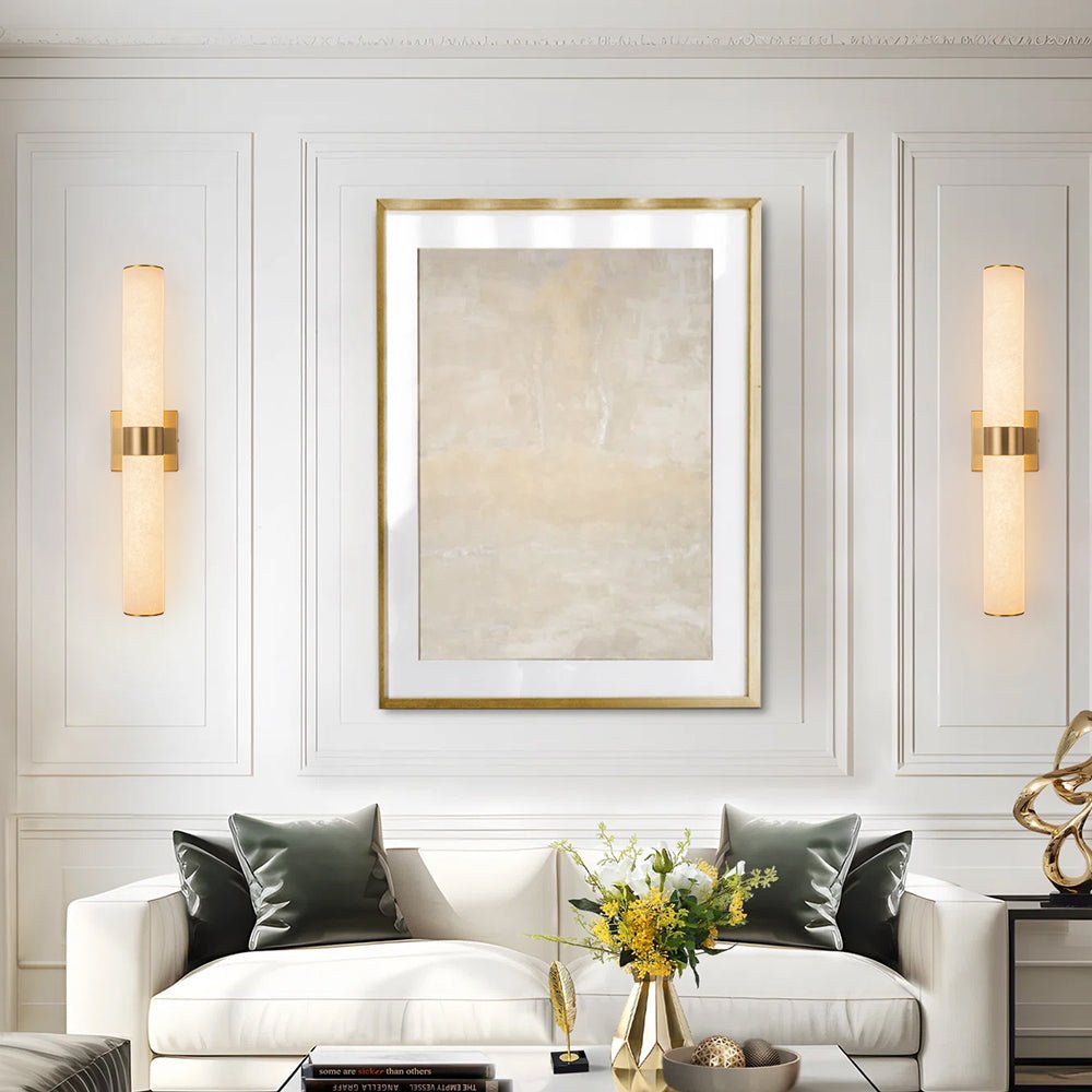 Glitre LED Linear Marble Bathroom Wall Sconce - Lamp Copper