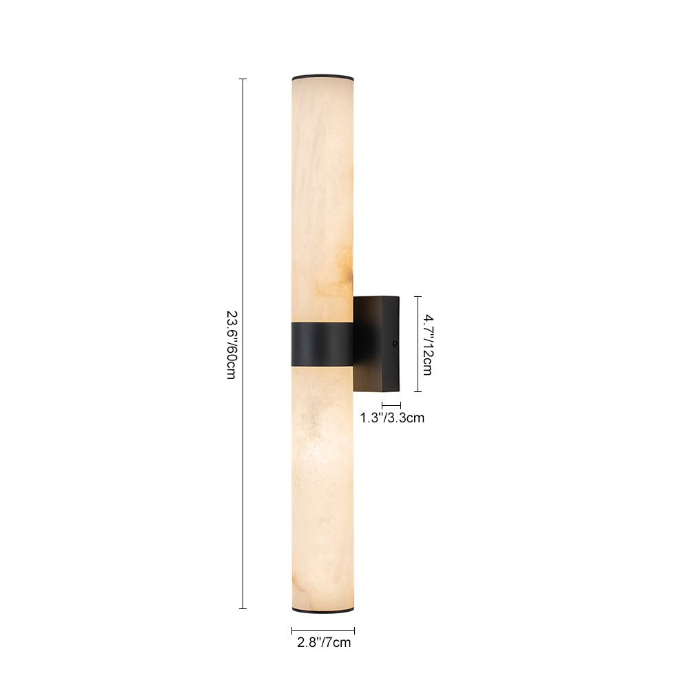 Glitre LED Linear Marble Bathroom Wall Sconce - Lamp Copper
