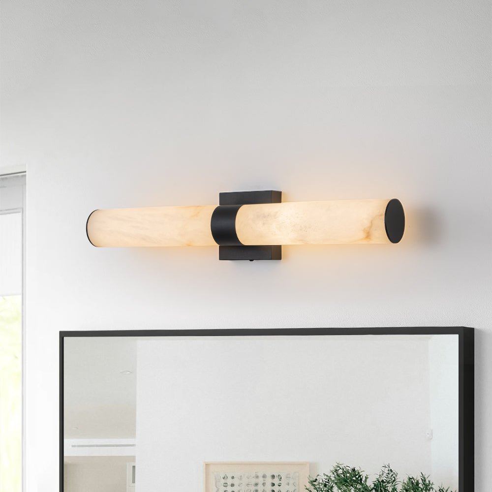 Glitre LED Linear Marble Bathroom Wall Sconce - Lamp Copper