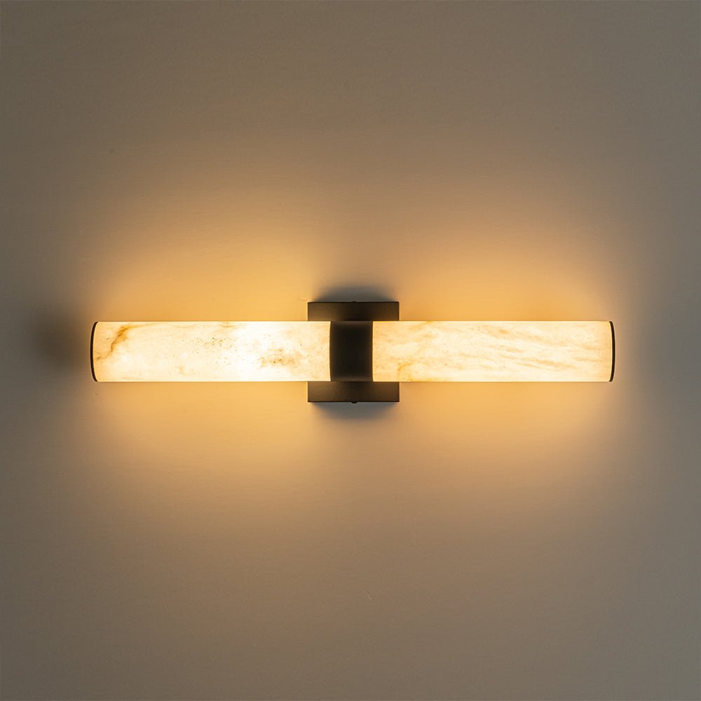 Glitre LED Linear Marble Bathroom Wall Sconce - Lamp Copper