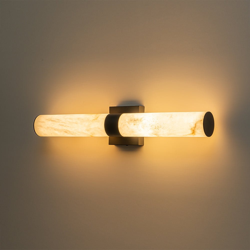 Glitre LED Linear Marble Bathroom Wall Sconce - Lamp Copper