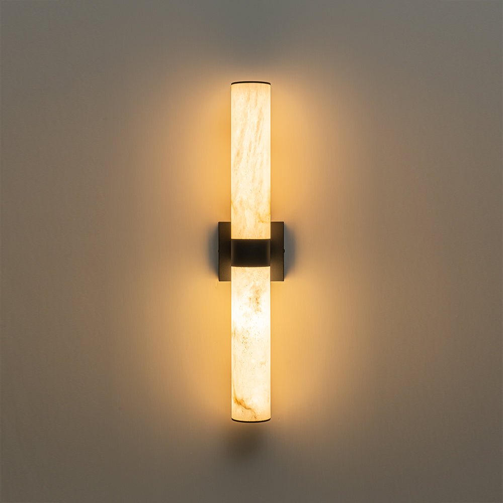 Glitre LED Linear Marble Bathroom Wall Sconce - Lamp Copper