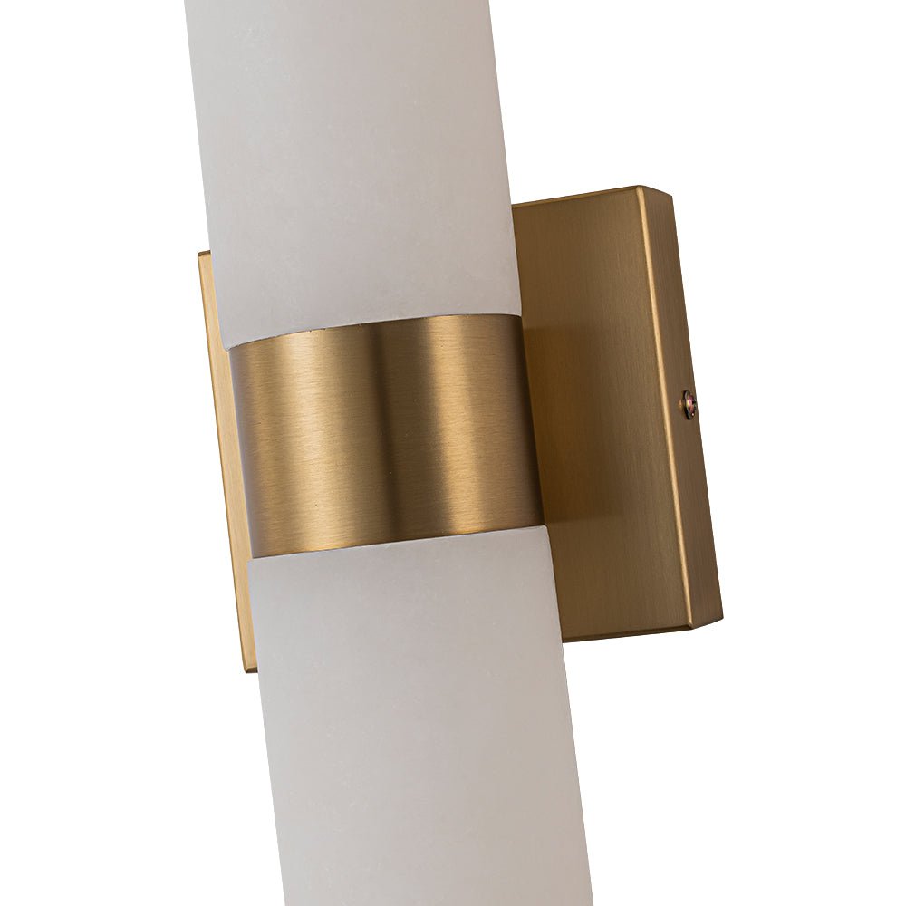 Glitre LED Linear Marble Bathroom Wall Sconce - Lamp Copper