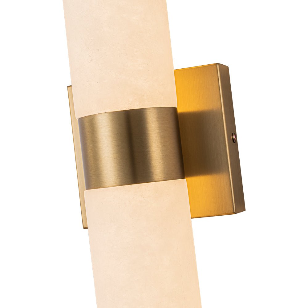 Glitre LED Linear Marble Bathroom Wall Sconce - Lamp Copper