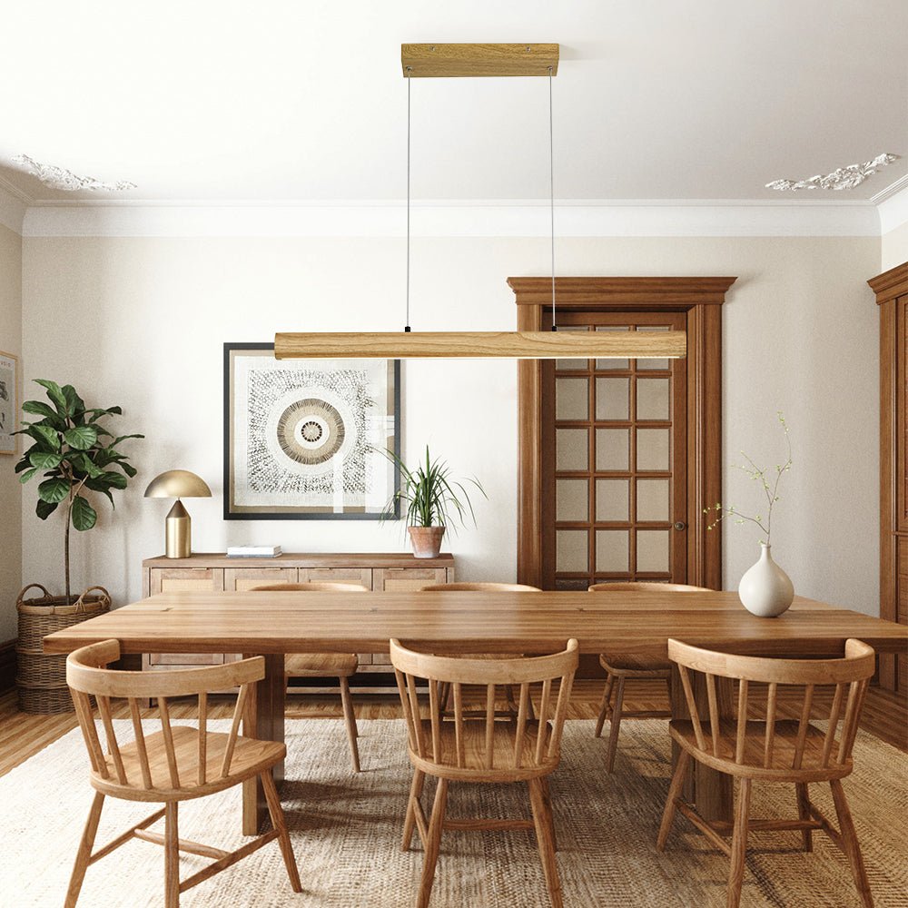 Xenuvyx Dimmable Pine Linear Metal Pendant Light