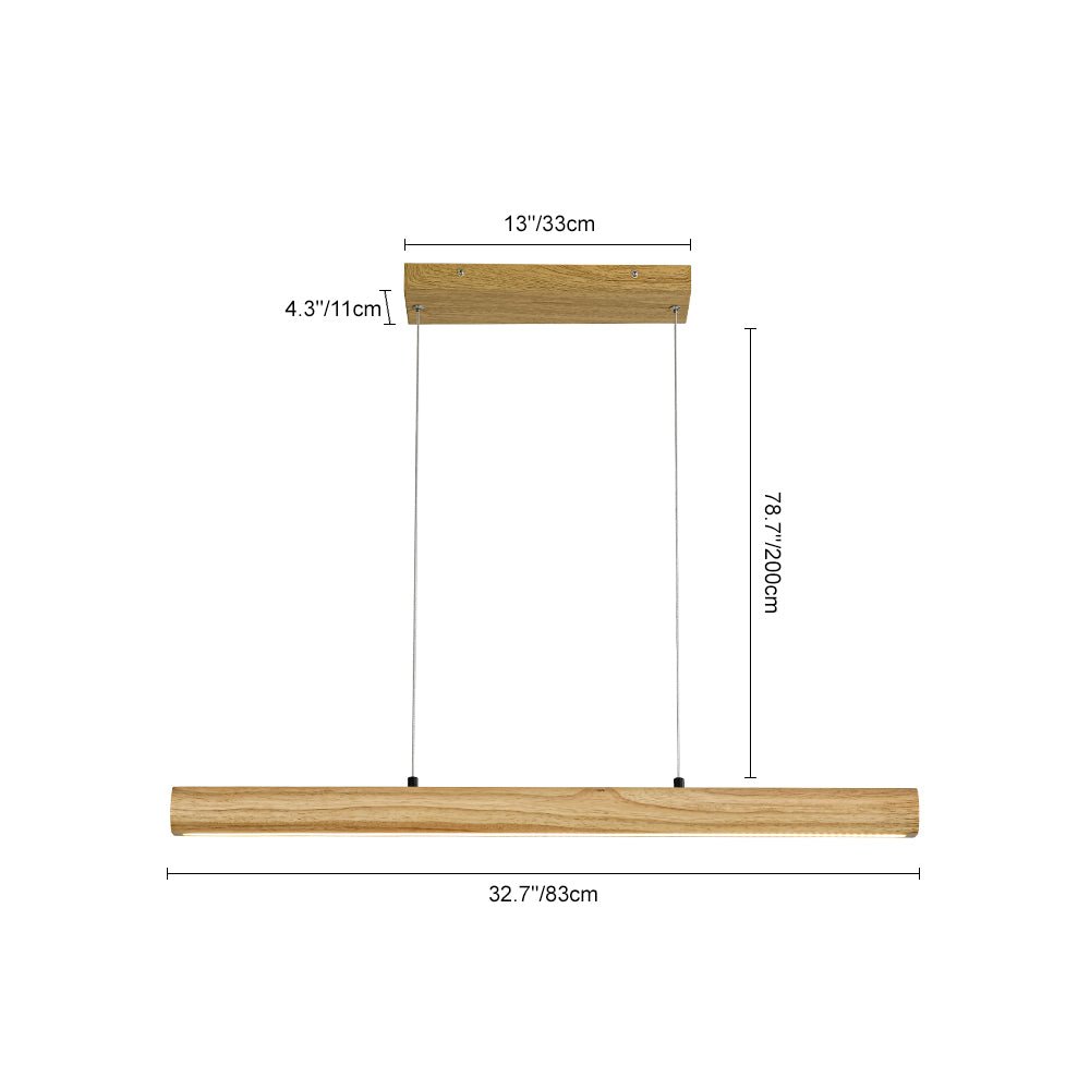 Xenuvyx Dimmable Pine Linear Metal Pendant Light