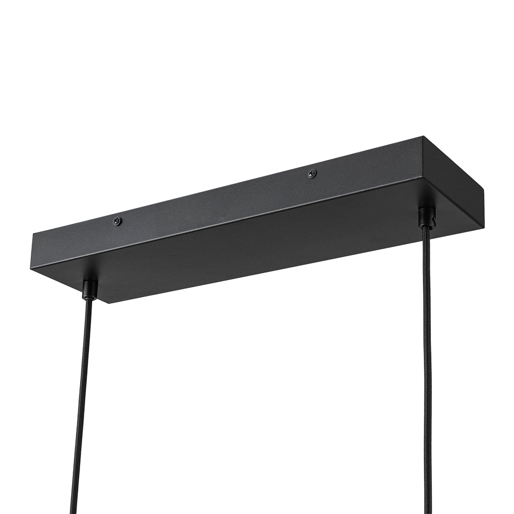 Ildvuvo Grain Linear Walnut Wood Chandelier