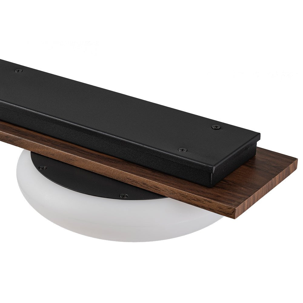 Ildvuvo Grain Linear Walnut Wood Chandelier