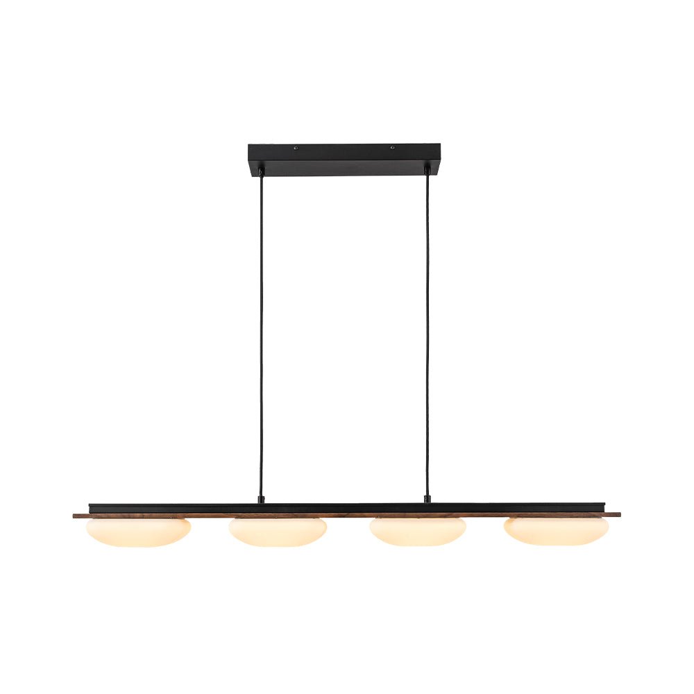 Ildvuvo Grain Linear Walnut Wood Chandelier
