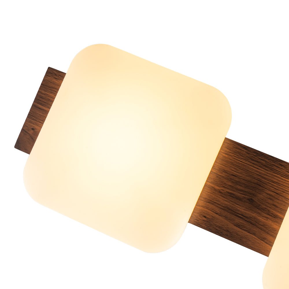Ildvuvo Grain Linear Walnut Wood Chandelier