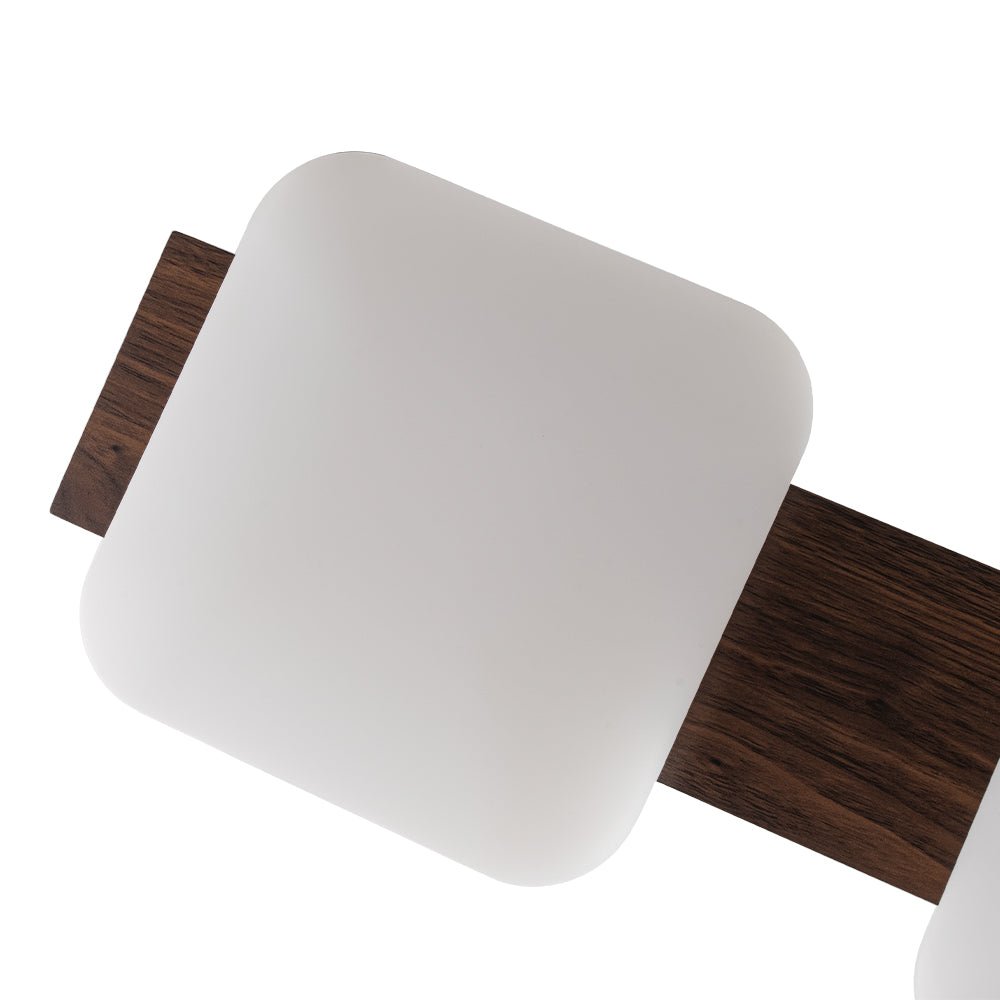 Ildvuvo Grain Linear Walnut Wood Chandelier
