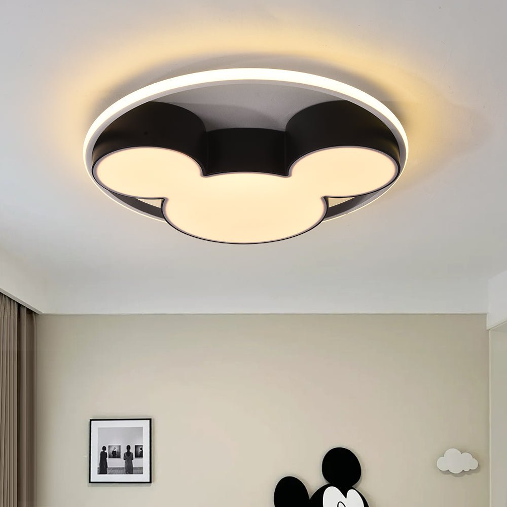 Lunira Modern Mickey Design Metal LED Flush Ceiling Light
