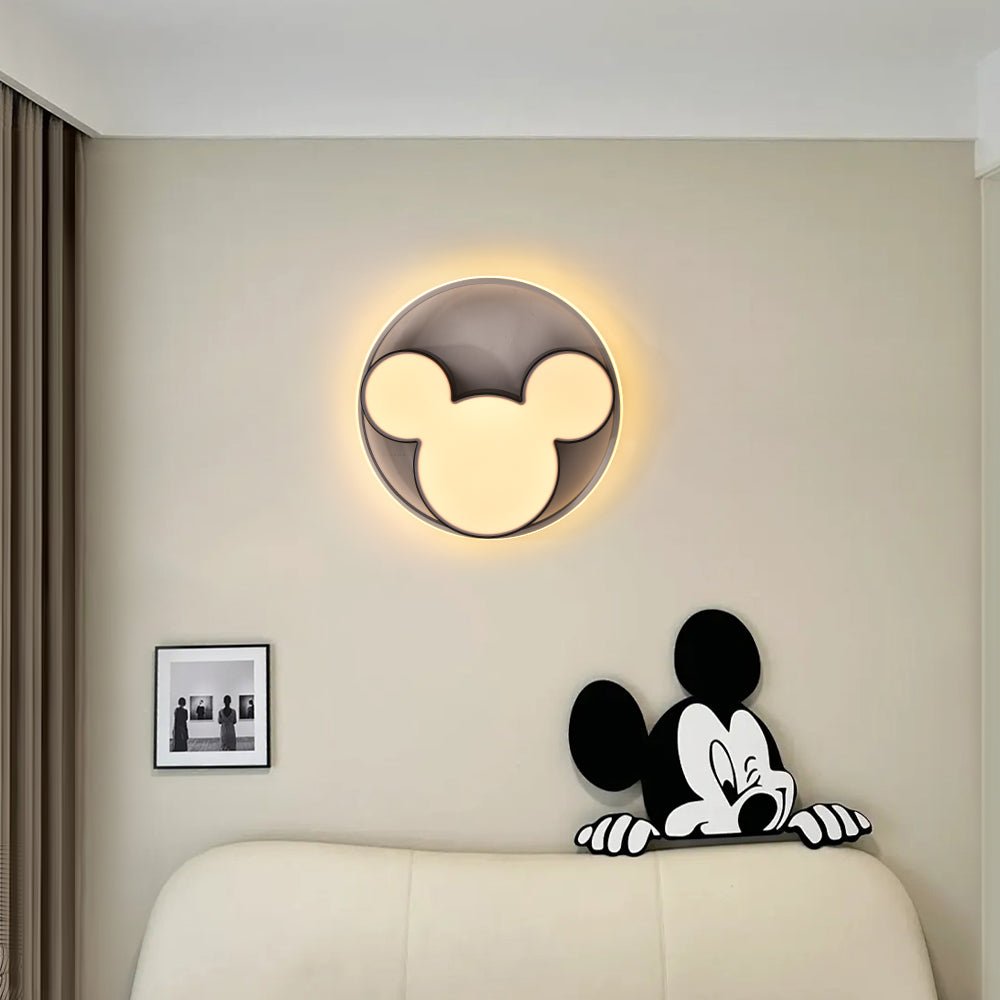 Lunira Modern Mickey Design Metal LED Flush Ceiling Light