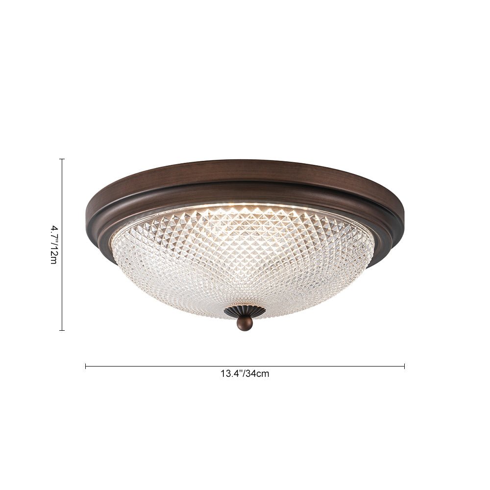 Aevig Dimmable Prismatic LED Glass Flush Mount Ceiling Light