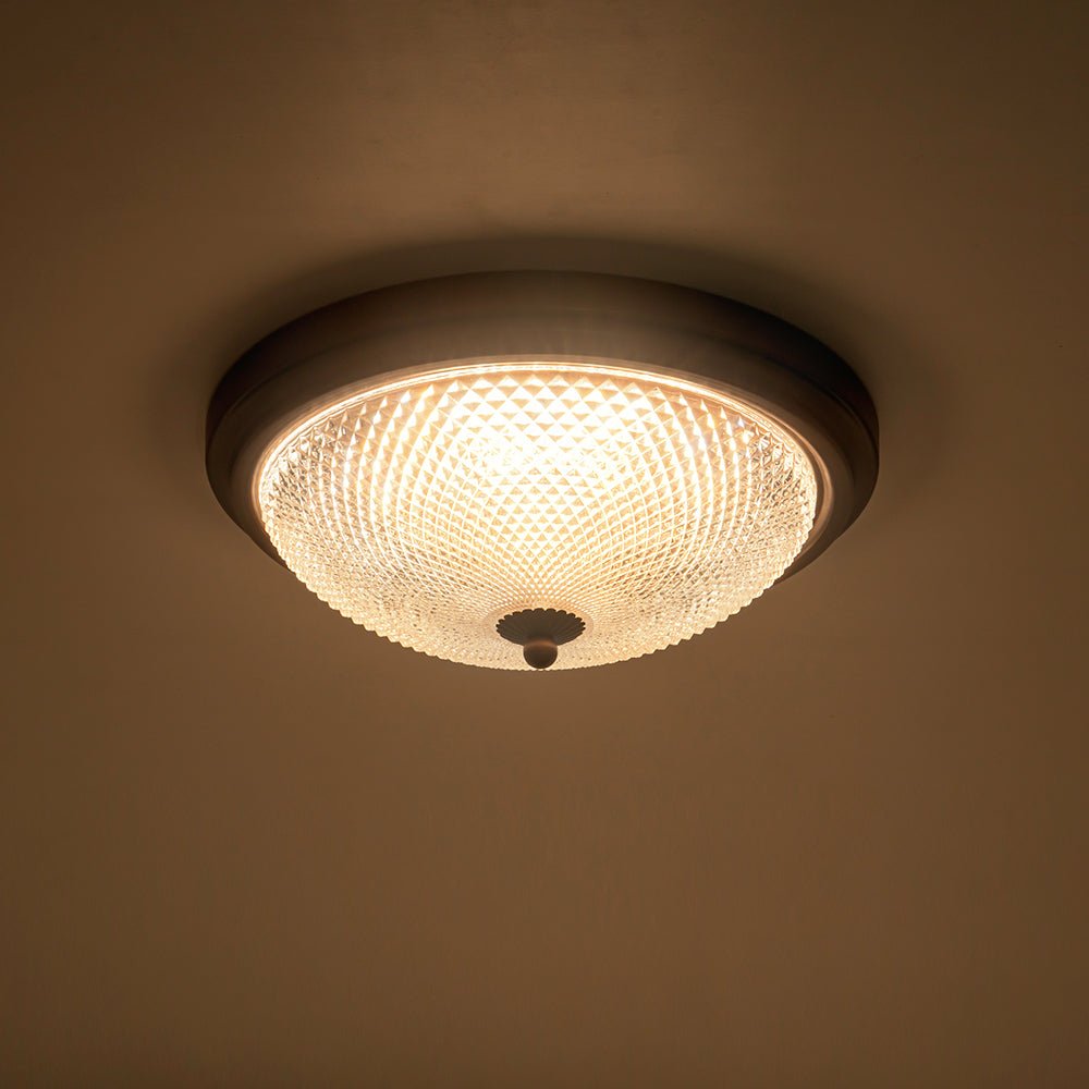 Aevig Dimmable Prismatic LED Glass Flush Mount Ceiling Light