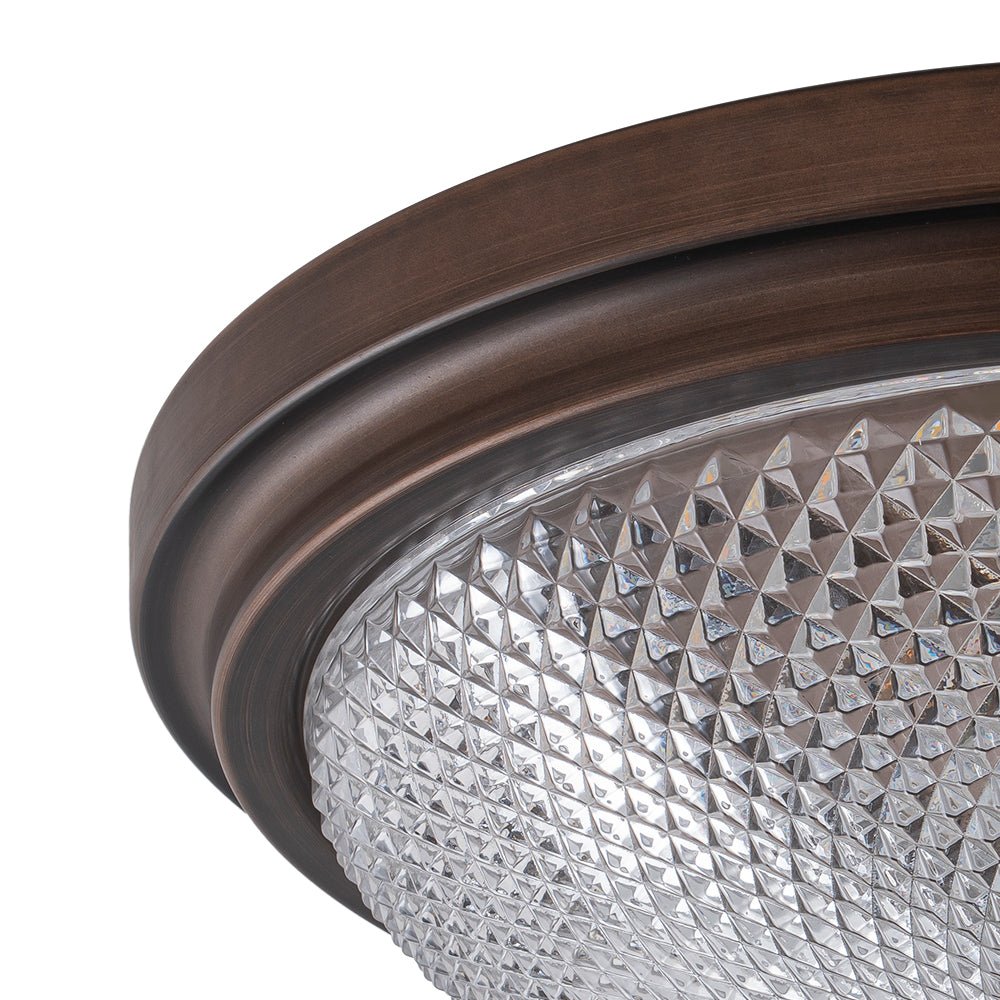 Aevig Dimmable Prismatic LED Glass Flush Mount Ceiling Light