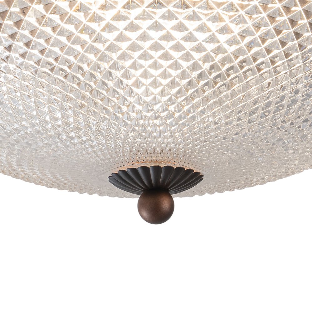 Aevig Dimmable Prismatic LED Glass Flush Mount Ceiling Light