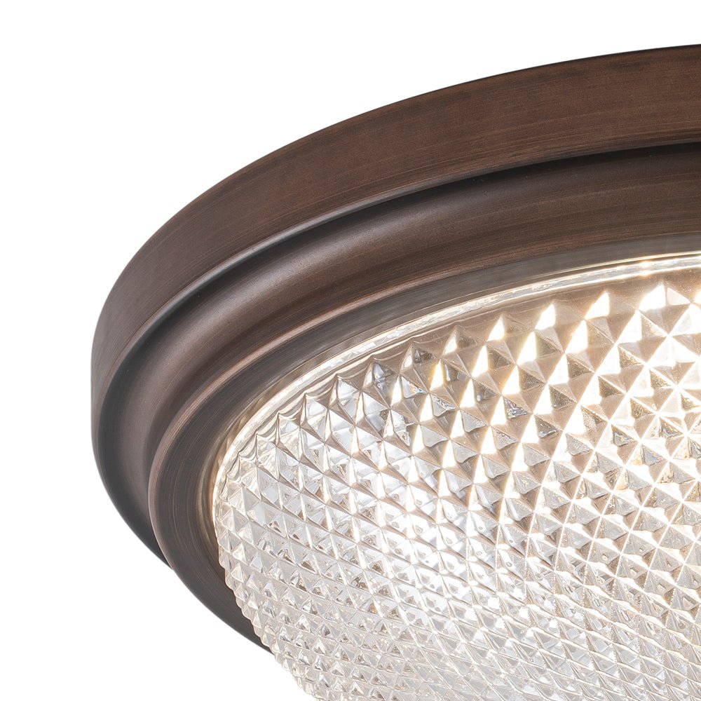 Aevig Dimmable Prismatic LED Glass Flush Mount Ceiling Light