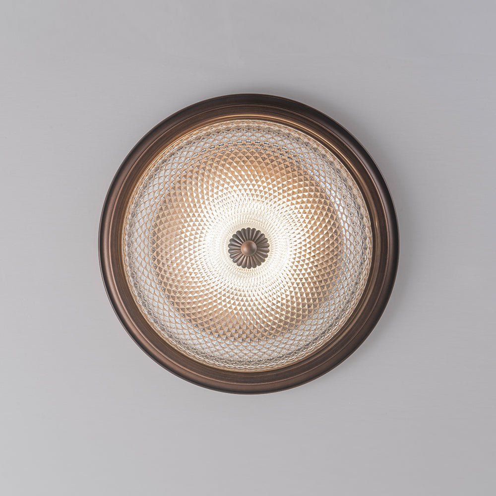 Aevig Dimmable Prismatic LED Glass Flush Mount Ceiling Light