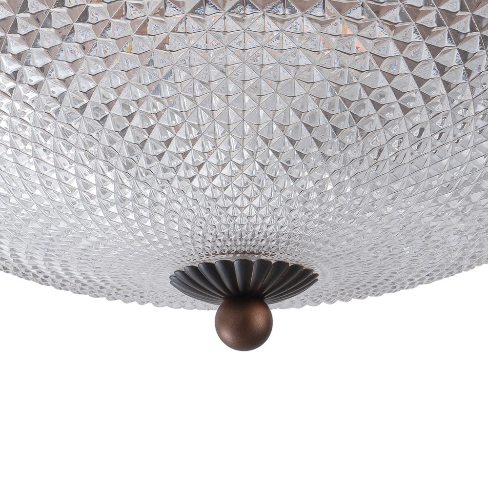 Aevig Dimmable Prismatic LED Glass Flush Mount Ceiling Light