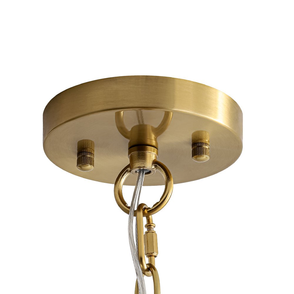 Eirikuvyt Farmhouse Hammered Bell Glass Pendant Light