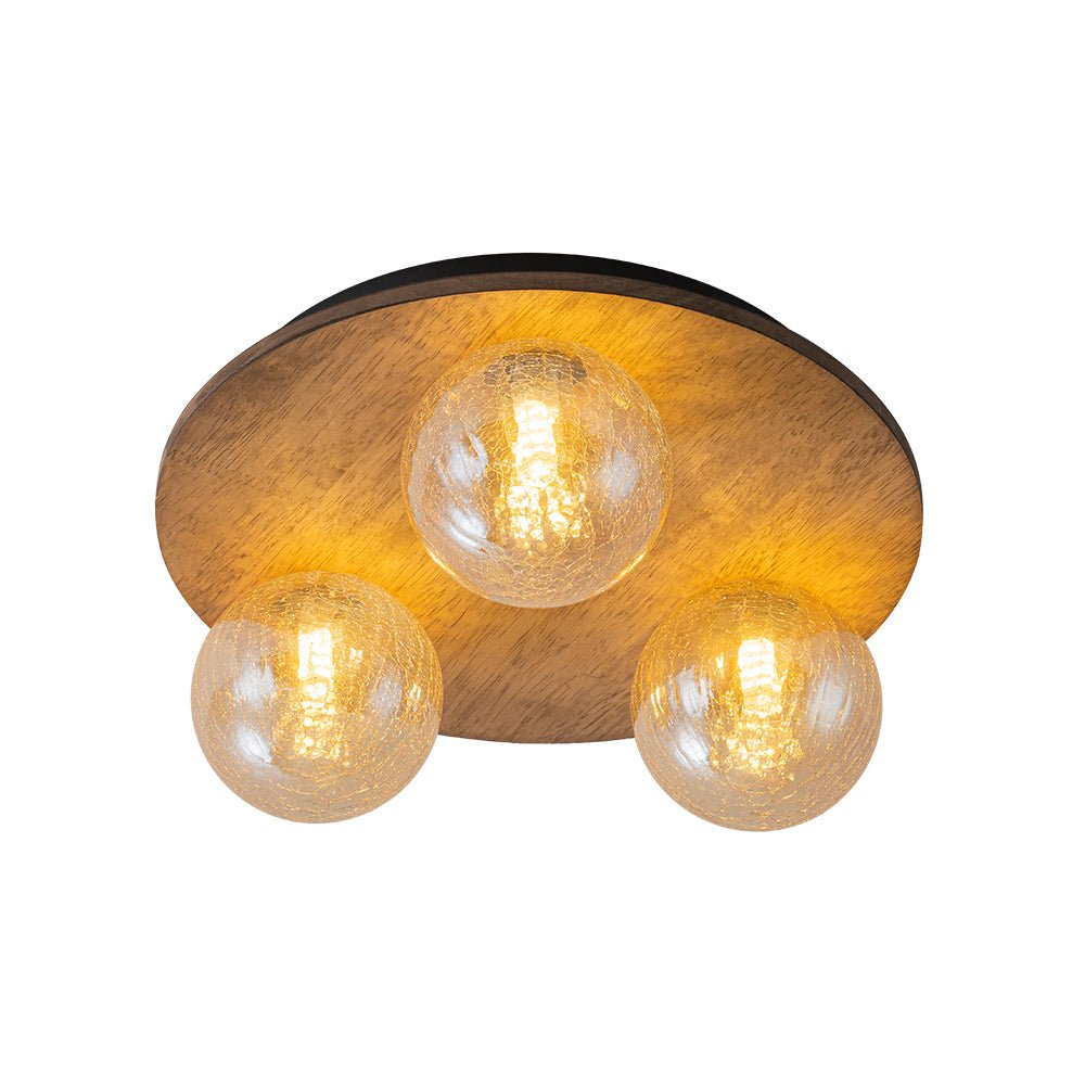 Xenuvio Farmhouse Amber Textured Glass Ceiling Light