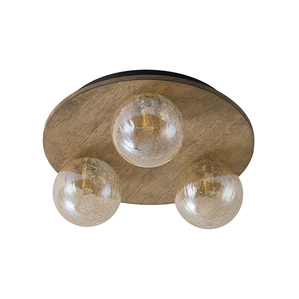 Xenuvio Farmhouse Amber Textured Glass Ceiling Light