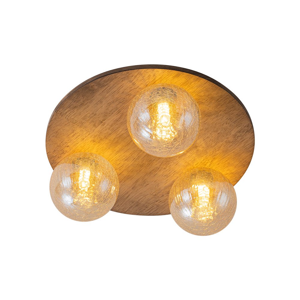 Xenuvio Farmhouse Amber Textured Glass Ceiling Light