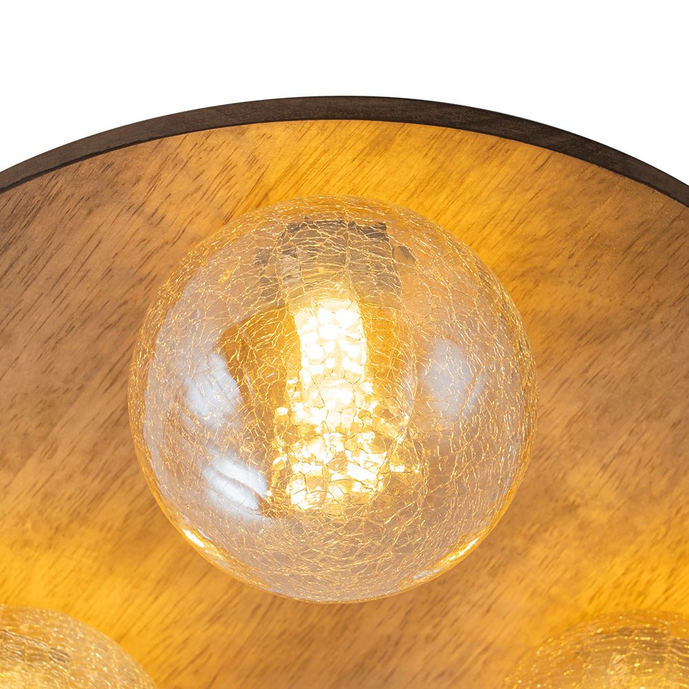 Xenuvio Farmhouse Amber Textured Glass Ceiling Light