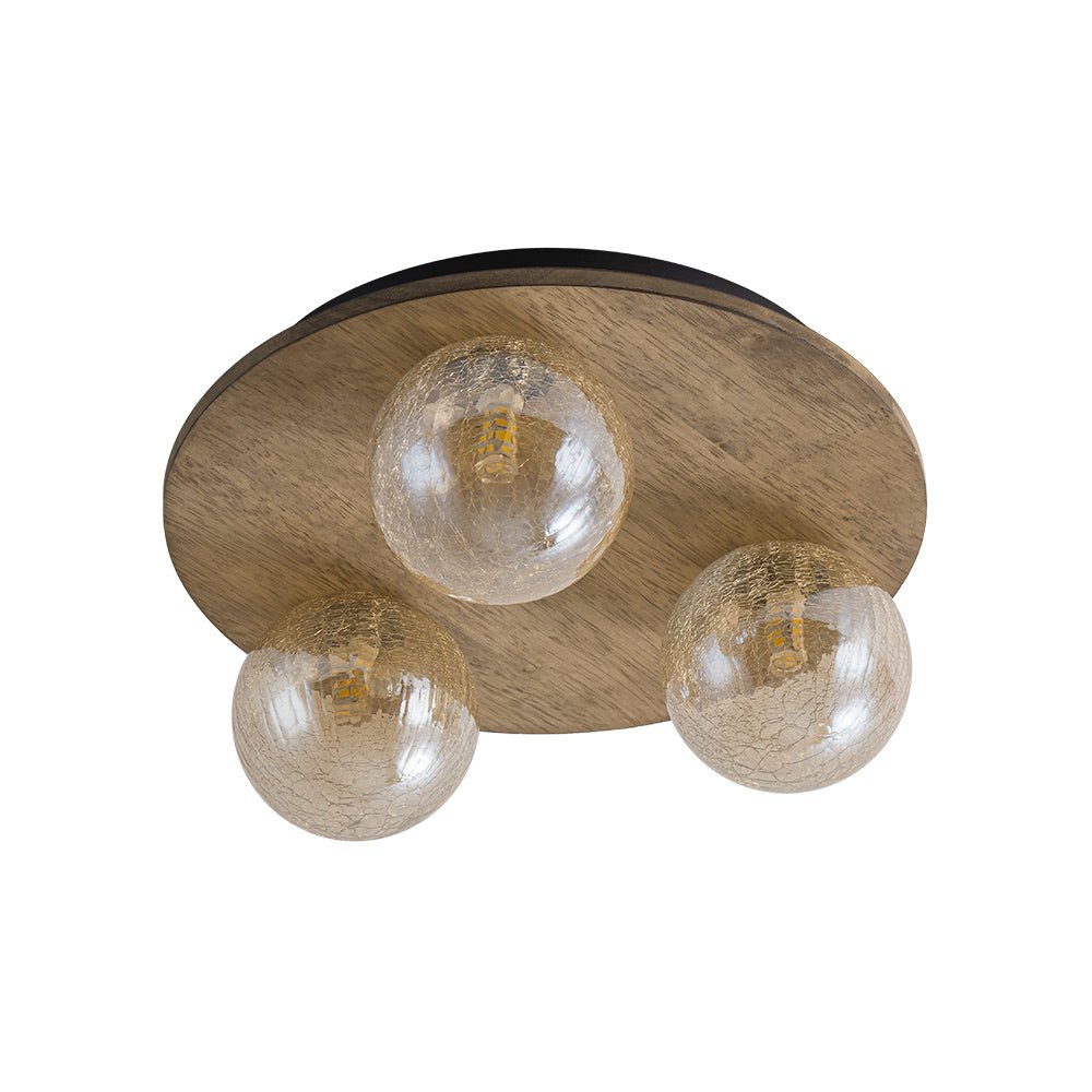 Xenuvio Farmhouse Amber Textured Glass Ceiling Light