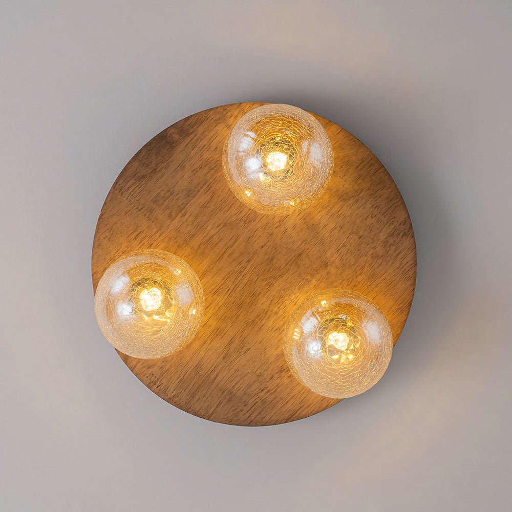 Xenuvio Farmhouse Amber Textured Glass Ceiling Light
