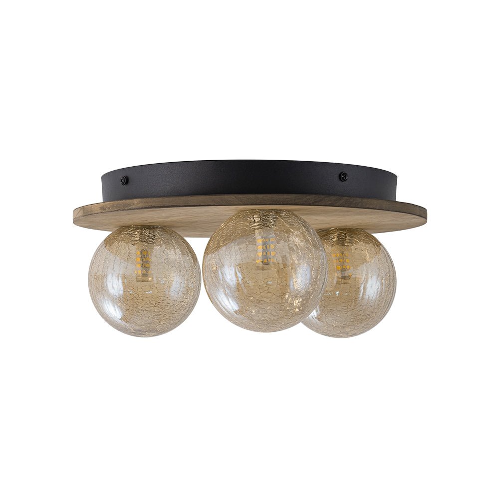 Xenuvio Farmhouse Amber Textured Glass Ceiling Light