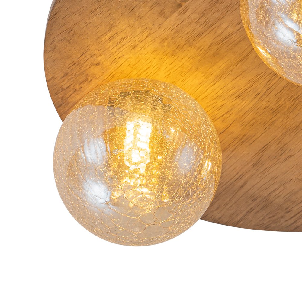 Xenuvio Farmhouse Amber Textured Glass Ceiling Light