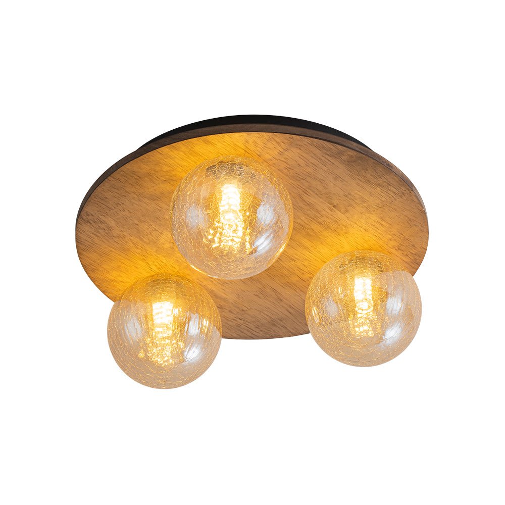 Xenuvio Farmhouse Amber Textured Glass Ceiling Light