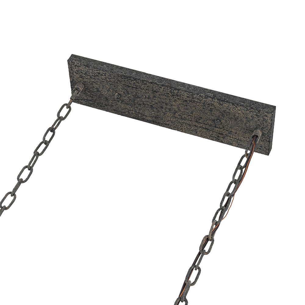 Ljomuvum Farmhouse Antique Linear Wood Chandelier