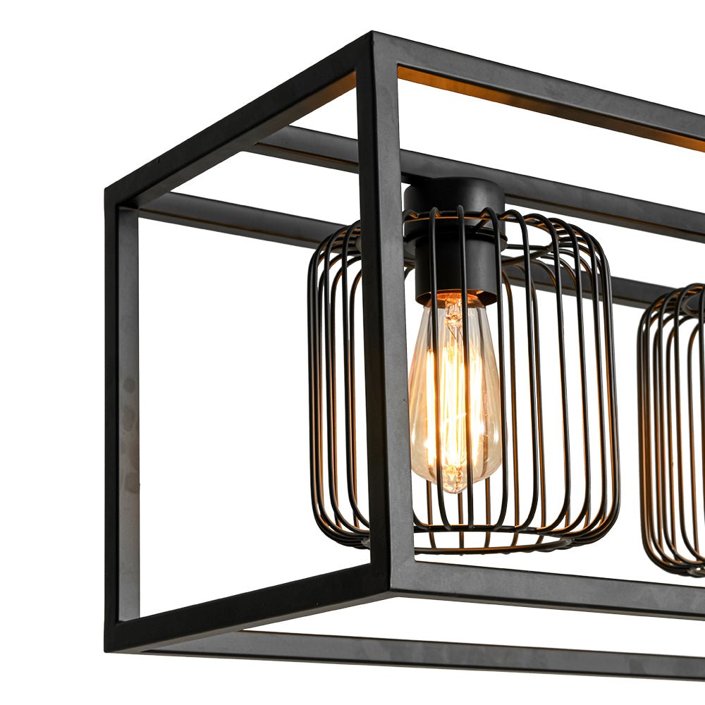 Himinuvix Farmhouse Industrial Linear Metal Chandelier