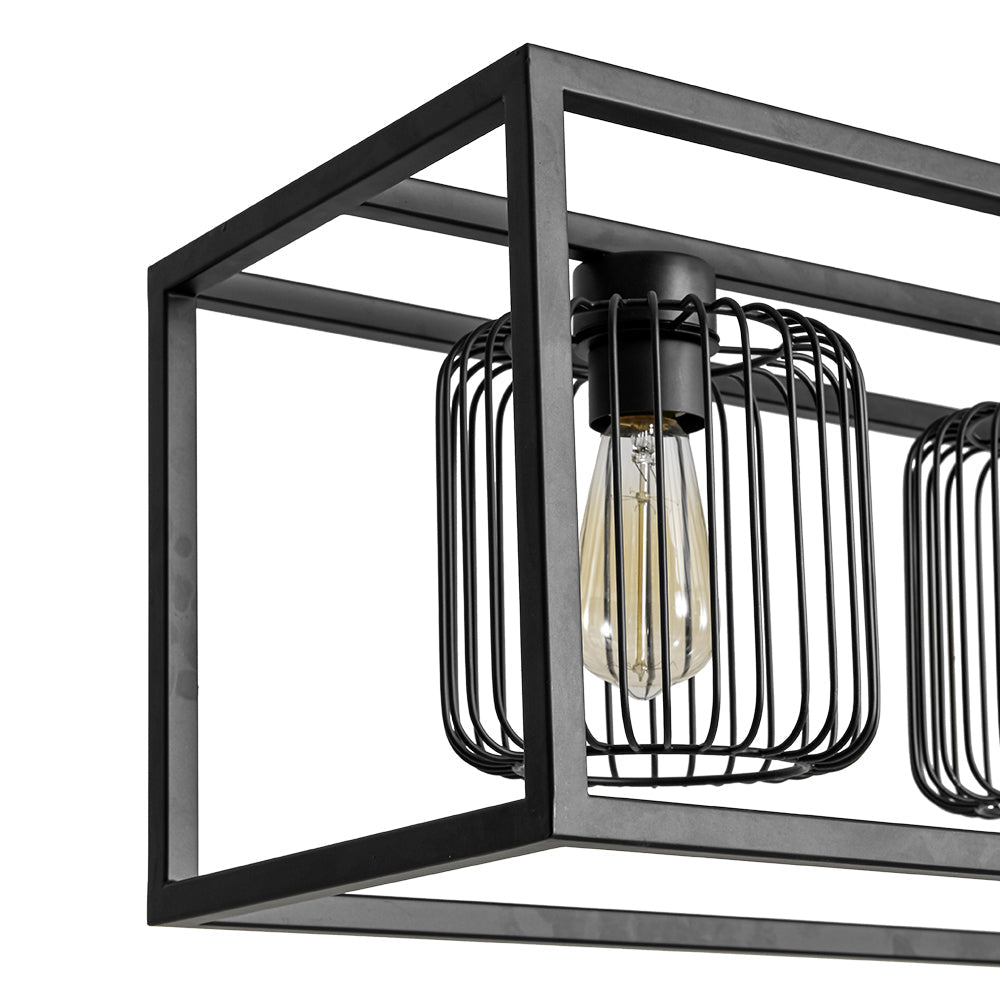 Himinuvix Farmhouse Industrial Linear Metal Chandelier