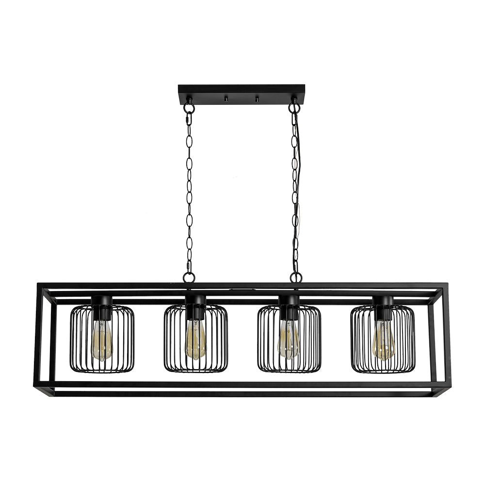 Himinuvix Farmhouse Industrial Linear Metal Chandelier
