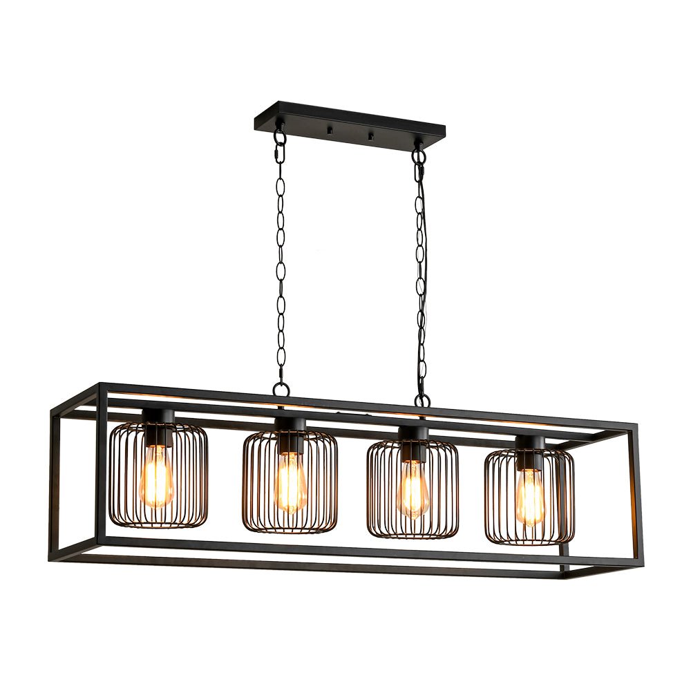 Himinuvix Farmhouse Industrial Linear Metal Chandelier