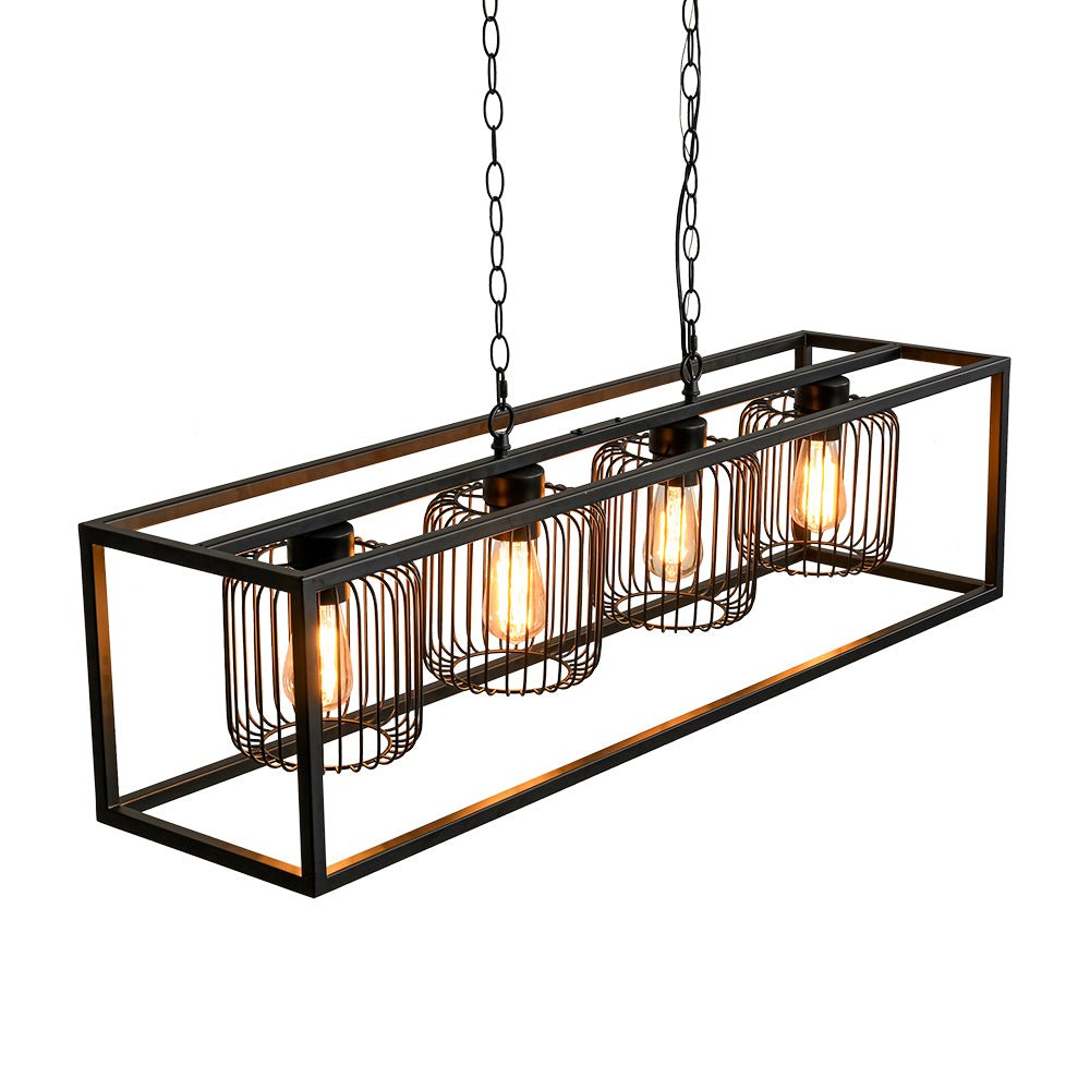 Himinuvix Farmhouse Industrial Linear Metal Chandelier