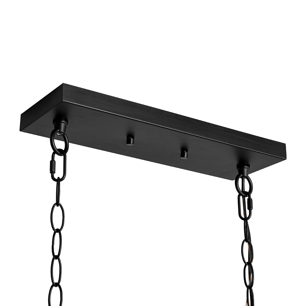 Himinuvix Farmhouse Industrial Linear Metal Chandelier