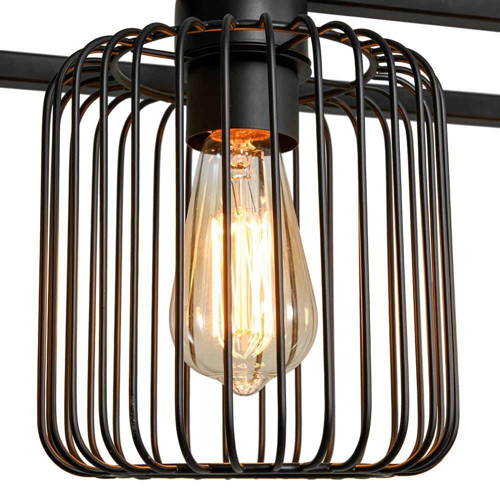 Himinuvix Farmhouse Industrial Linear Metal Chandelier