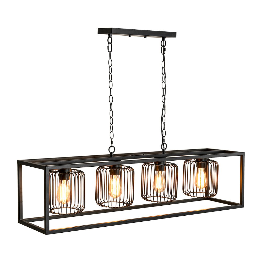 Himinuvix Farmhouse Industrial Linear Metal Chandelier