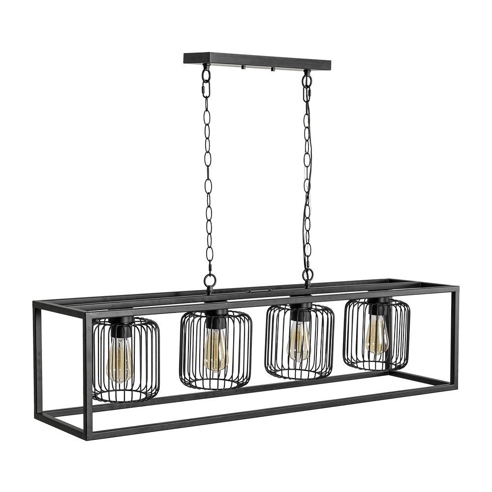 Himinuvix Farmhouse Industrial Linear Metal Chandelier